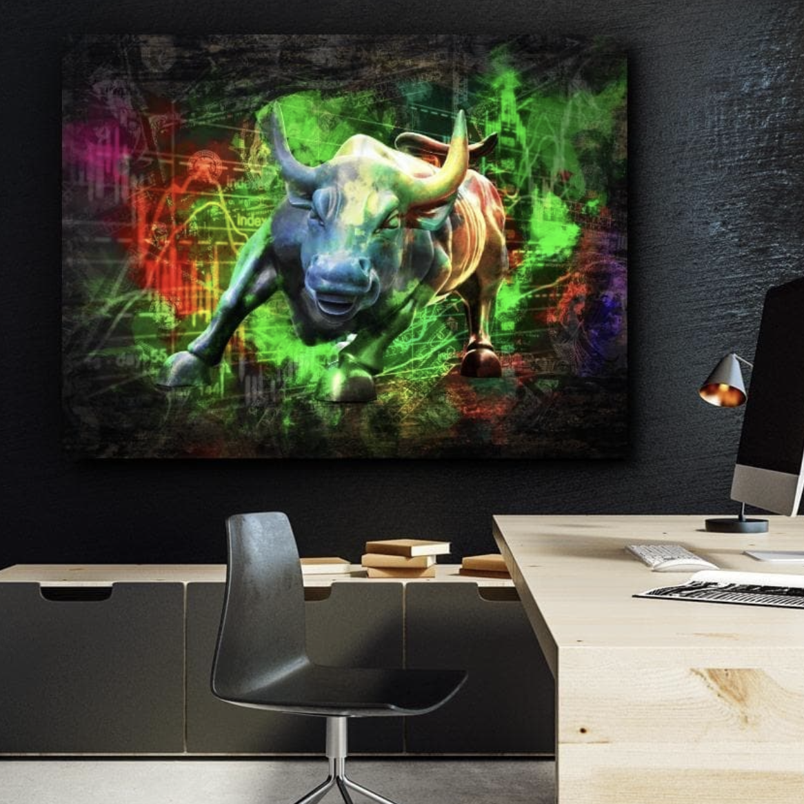 Schilderij The Charging Bull (Canvas)